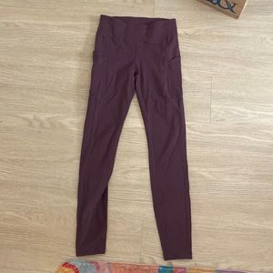 lululemon wonder under dark plum leggings